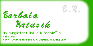 borbala matusik business card
